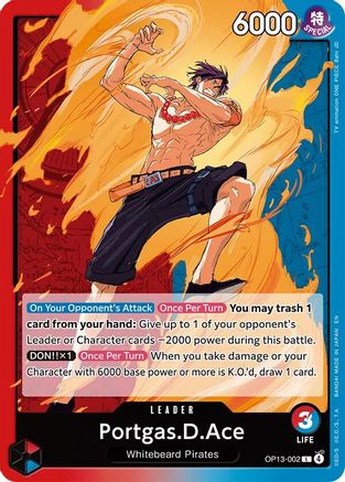 Portgas.D.Ace (002) (OP13-002) - Carrying On His Will - Card Brawlers