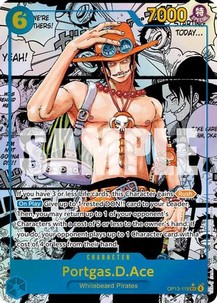 Portgas.D.Ace (119) (Super Alternate Art) (OP13-119) - Carrying On His Will Foil - Card Brawlers