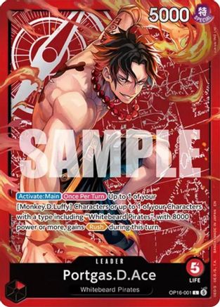 Portgas.D.Ace (Ace Deck) (OP16-001) - Set Sail Deck Set Foil - Card Brawlers