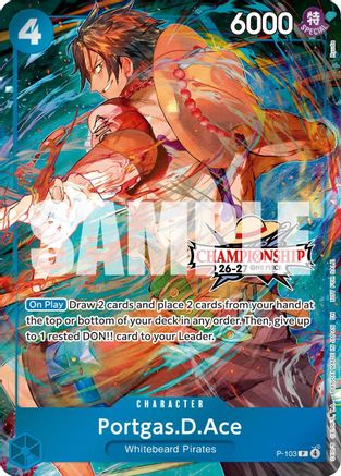 Portgas.D.Ace (CS 26-27 Celebration Pack) (P-103) - One Piece Promotion Cards Foil - Card Brawlers