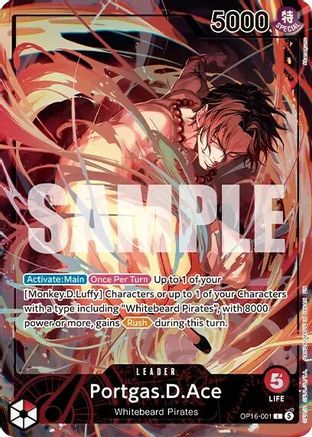 Portgas.D.Ace (Official Playmat - Flame-Flame Fruit Coliseum Edition) (OP16-001) - One Piece Promotion Cards Foil - Card Brawlers