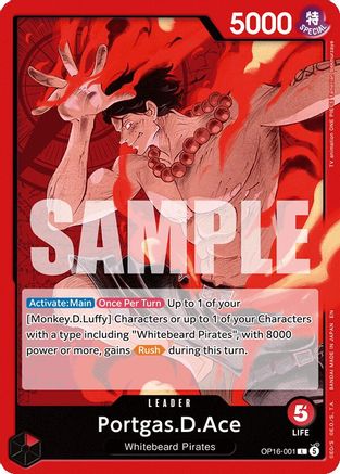 Portgas.D.Ace (OP16-001) - The Time of Battle - Card Brawlers