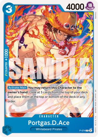 Portgas.D.Ace - P-074 (Reprint) (P-074) - Premium Booster -The Best- Vol. 2 - Card Brawlers