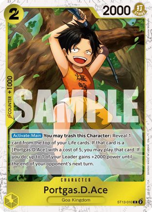 Portgas.D.Ace - ST13-010 (Pirate Foil) (ST13-010) - Premium Booster -The Best- Vol. 2 Foil - Card Brawlers