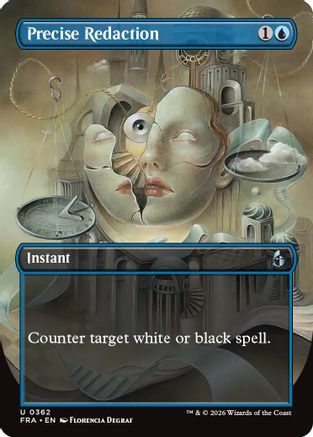 Precise Redaction (Borderless) (FRA-362) - Reality Fracture Foil - Card Brawlers