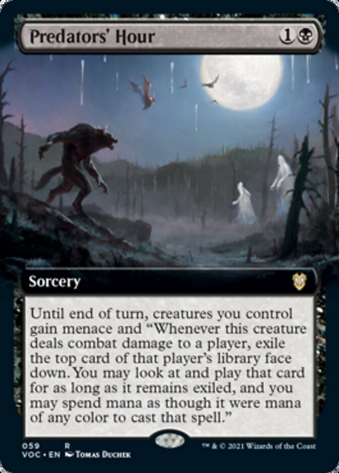 Predators' Hour (Extended Art) [Innistrad: Crimson Vow Commander] - Card Brawlers