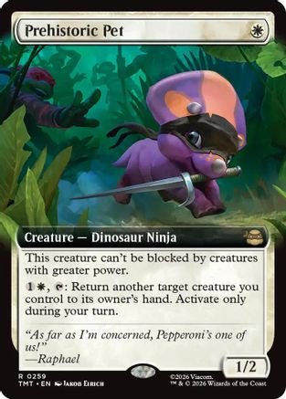 Prehistoric Pet (Extended Art) (TMT-259) - Teenage Mutant Ninja Turtles - Card Brawlers