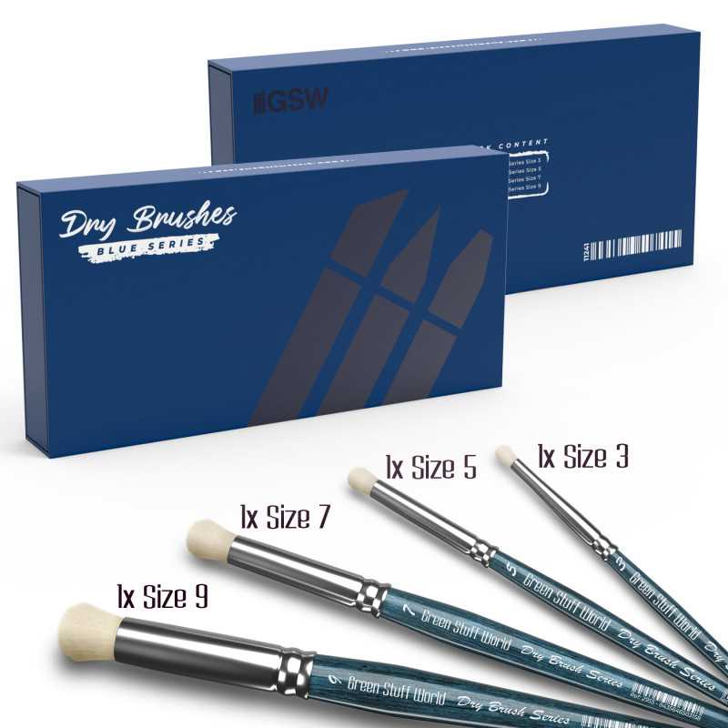 Premium Dry Brush Set - BLUE Series - Green Stuff World - Card Brawlers | Quebec | Canada |