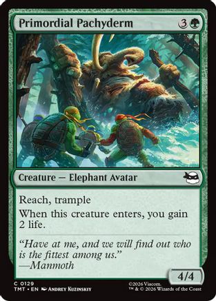 Primordial Pachyderm (TMT-129) - Teenage Mutant Ninja Turtles - Card Brawlers