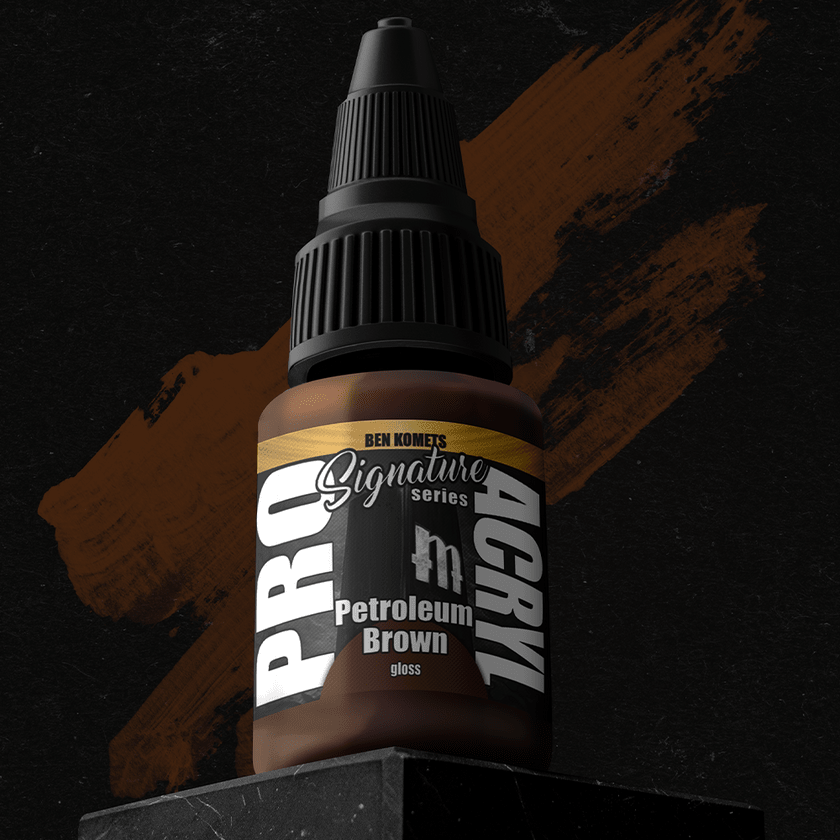 PRO Acryl - Paint - S14 - Ben Komets - Petroleum Brown - Card Brawlers