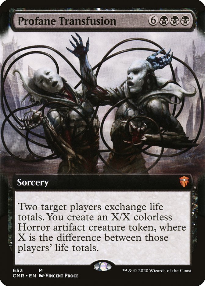 Profane Transfusion (Extended Art) [Commander Legends] - Card Brawlers