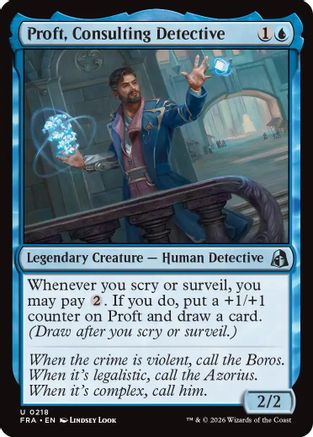 Proft, Consulting Detective (FRA-218) - Reality Fracture Foil - Card Brawlers