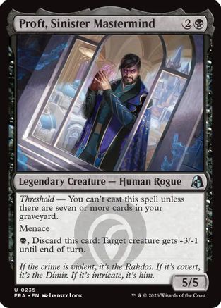 Proft, Sinister Mastermind (FRA-235) - Reality Fracture Foil - Card Brawlers