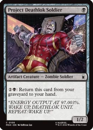 Project Deathlok Soldier (MSH-109) - Marvel Super Heroes - Card Brawlers