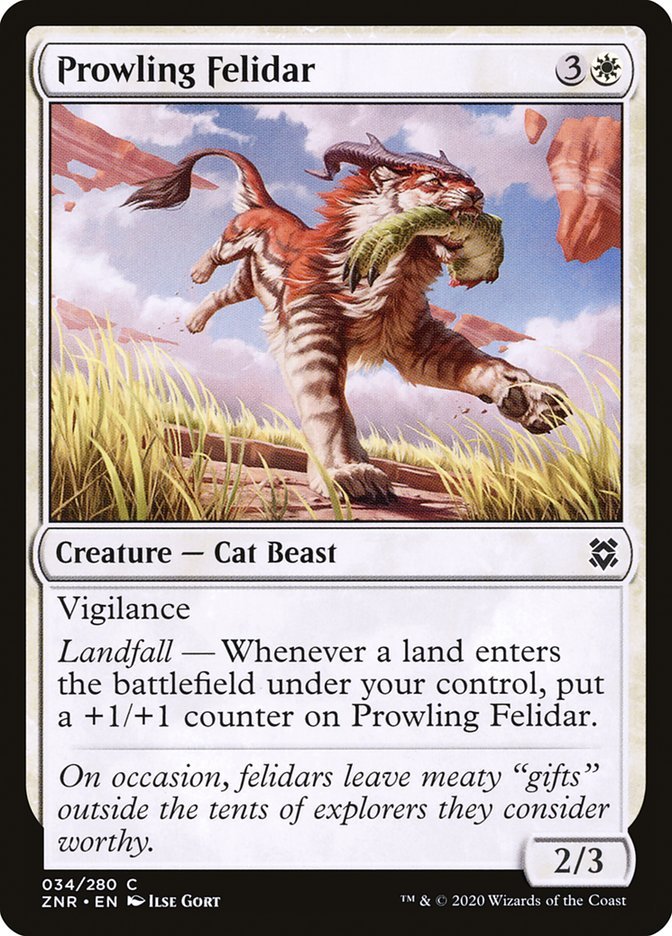 Prowling Felidar [Zendikar Rising] - Card Brawlers