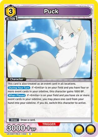 Puck (002) (UE24BT/REZ-1-002) - UE24BT ReZERO Starting Life in Another World Foil - Card Brawlers