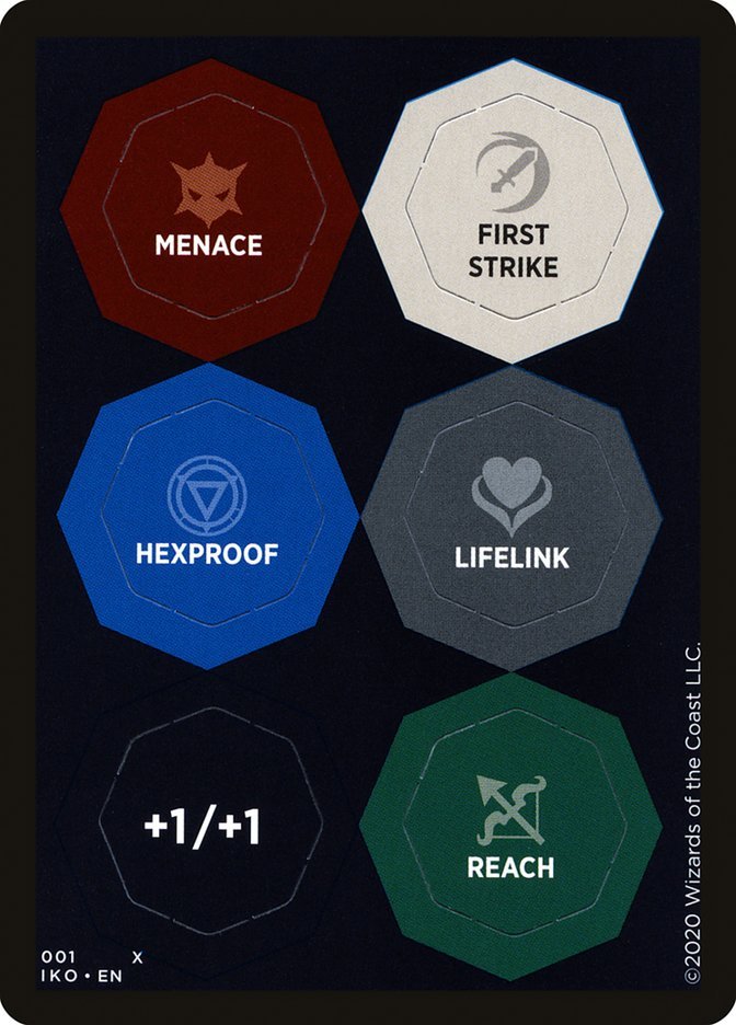Punch Card Token (001 // 002) - Thick Stock [Ikoria: Lair of Behemoths Tokens] - Card Brawlers