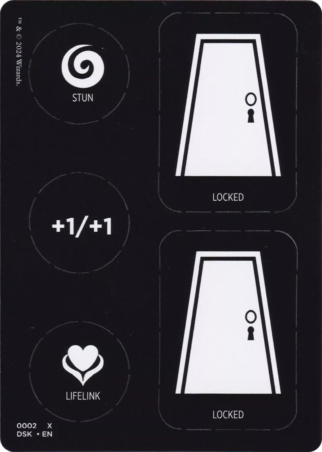 Punch Card Token (1 // 2) [Duskmourn: House of Horror Tokens] - Card Brawlers