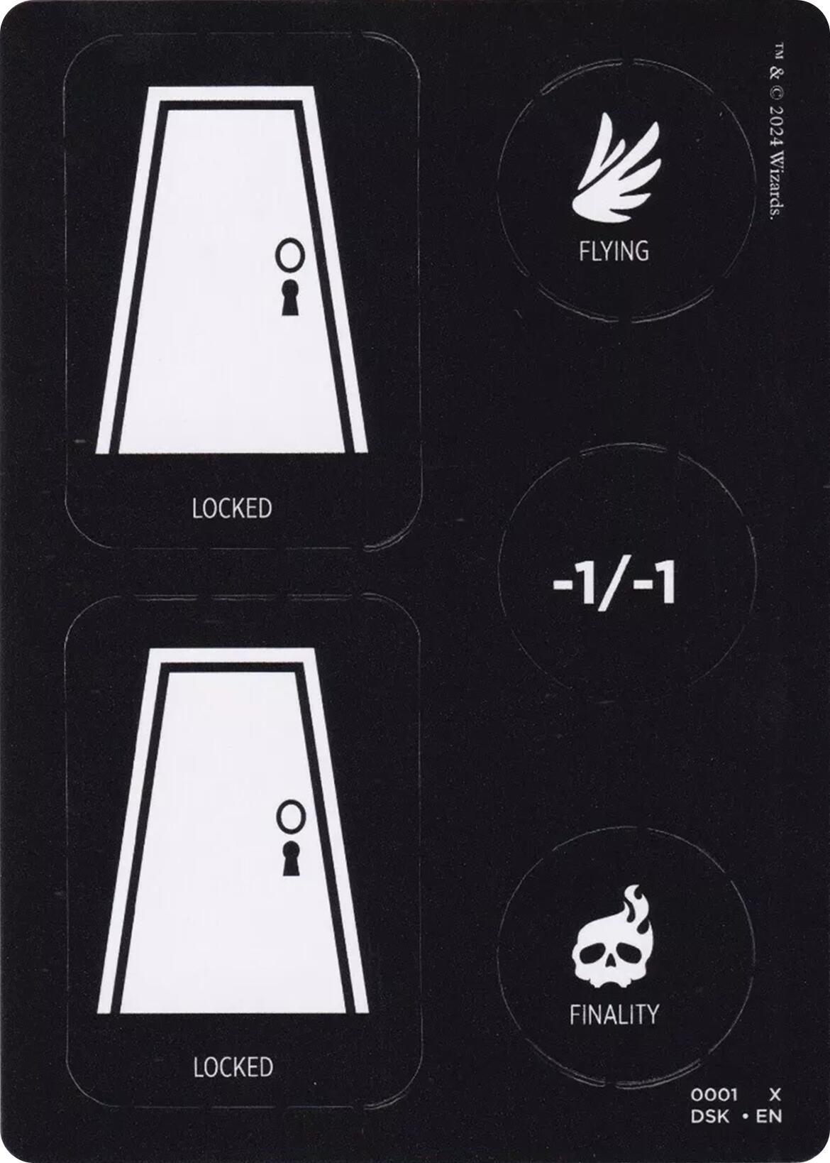 Punch Card Token (1 // 2) [Duskmourn: House of Horror Tokens] - Card Brawlers