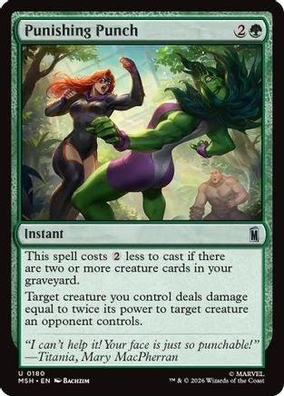Punishing Punch (MSH-180) - Marvel Super Heroes Foil - Card Brawlers