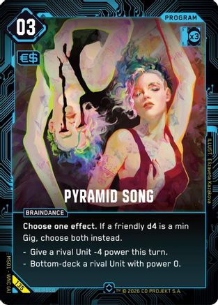 Pyramid Song (135) - Welcome to Night City Retail Foil - Card Brawlers
