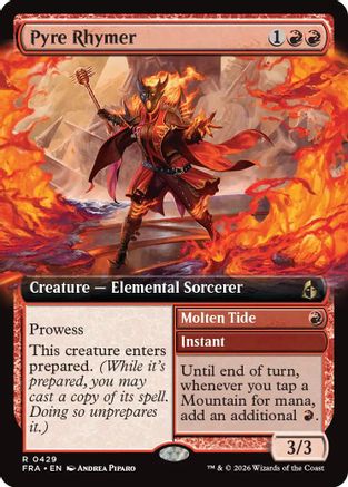 Pyre Rhymer (Extended Art) (FRA-429) - Reality Fracture Foil - Card Brawlers