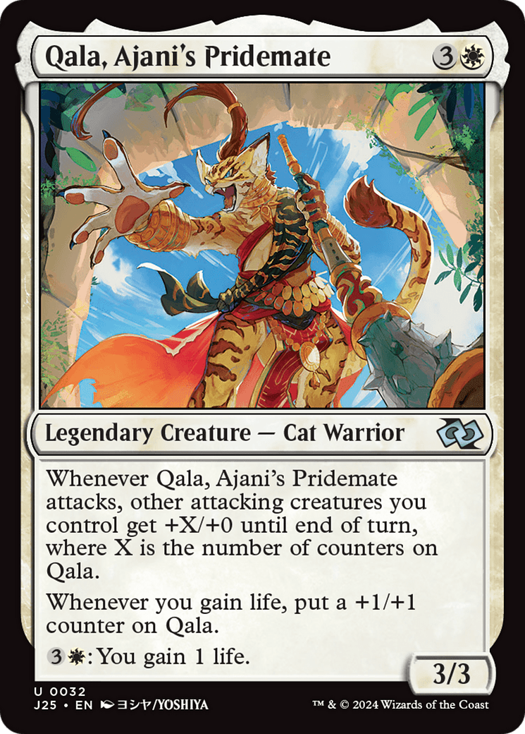Qala, Ajani's Pridemate (Anime) [Foundations Jumpstart] - Card Brawlers