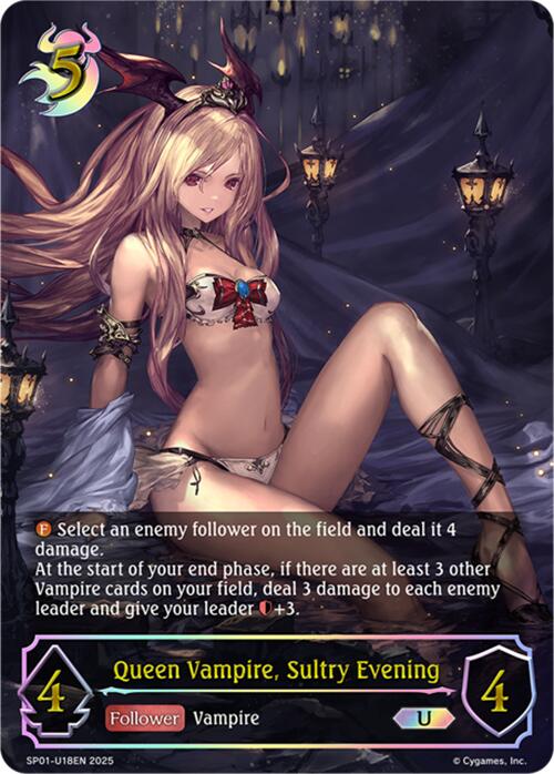 Queen Vampire, Sultry Evening (U) (SP01 - U18EN) [Seaside Memories] - Card Brawlers