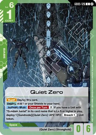 Quiet Zero (GD05-126) - Freedom Ascension - Card Brawlers