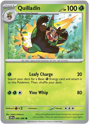 Quilladin (006/null) - Reverse Holofoil [ME04 Chaos Rising] - Card Brawlers