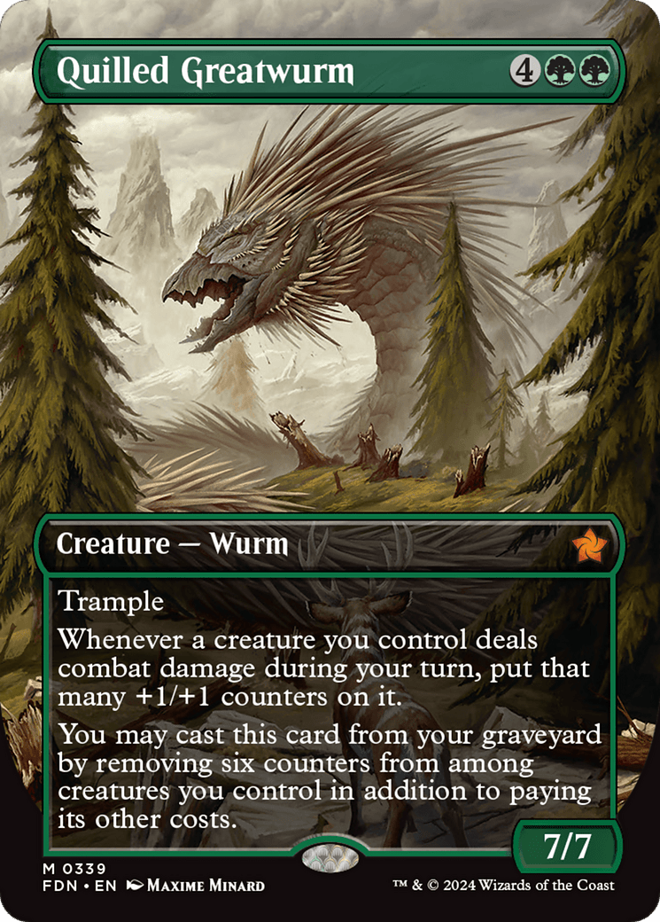 Quilled Greatwurm (Borderless) [Foundations] - Card Brawlers