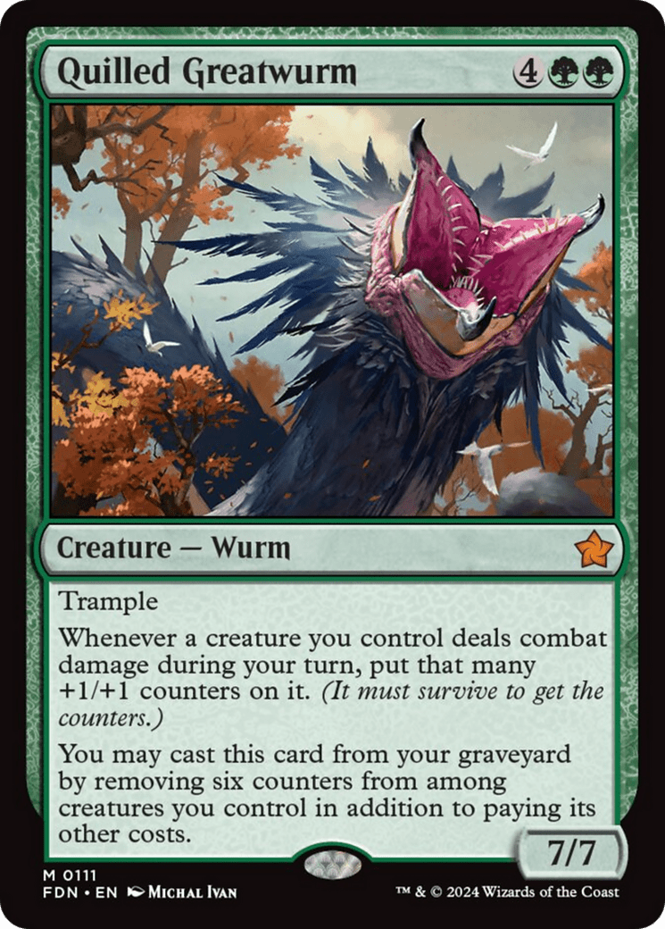 Quilled Greatwurm [Foundations] - Card Brawlers