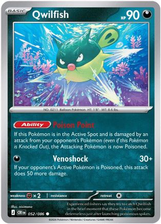 Qwilfish (052/null) [ME04 Chaos Rising] - Card Brawlers