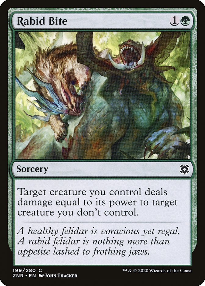 Rabid Bite [Zendikar Rising] - Card Brawlers