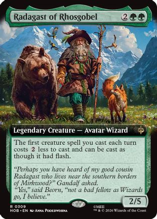 Radagast of Rhosgobel (Extended Art) (HOB-309) - The Hobbit - Card Brawlers