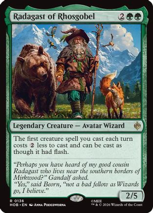 Radagast of Rhosgobel (HOB-136) - The Hobbit Foil - Card Brawlers