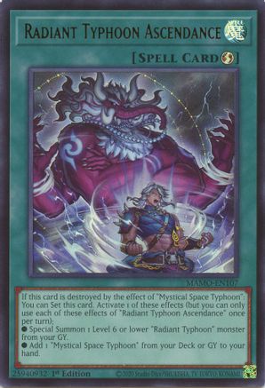 Radiant Typhoon Ascendance (MAMO-EN107) - Magnificent Monsters 1st Edition - Card Brawlers