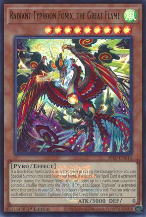 Radiant Typhoon Fonix, the Great Flame (Emblazoned) (26LP-EN014) - Limited Pack World Championship 2026 1st Edition - Card Brawlers