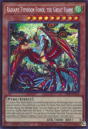 Radiant Typhoon Fonix, the Great Flame (Secret Rare) (26LP-EN014) - Limited Pack World Championship 2026 1st Edition - Card Brawlers