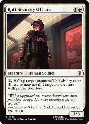 Raft Security Officer (MSH-033) - Marvel Super Heroes - Card Brawlers