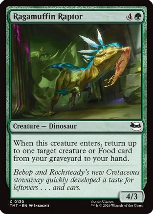 Ragamuffin Raptor (TMT-130) - Teenage Mutant Ninja Turtles Foil - Card Brawlers