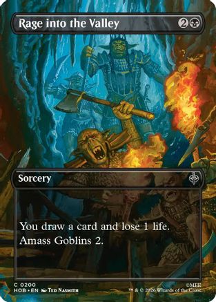 Rage into the Valley (Borderless) (HOB-200) - The Hobbit Foil - Card Brawlers