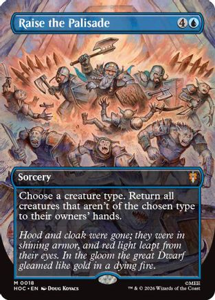 Raise the Palisade (Borderless) (HOC-018) - The Hobbit: Eternal-Legal - Card Brawlers