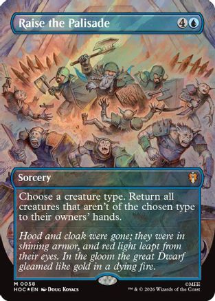 Raise the Palisade (Borderless) (Surge Foil) (HOC-058) - The Hobbit: Eternal-Legal Foil - Card Brawlers