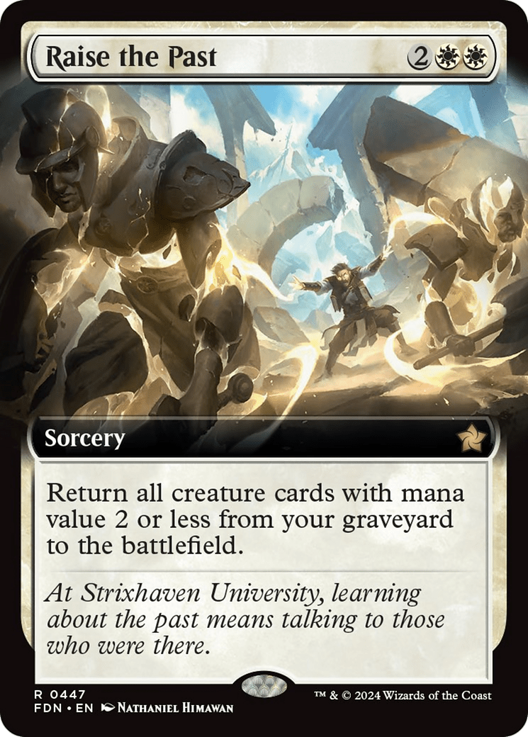 Raise the Past (Extended Art) [Foundations] - Card Brawlers