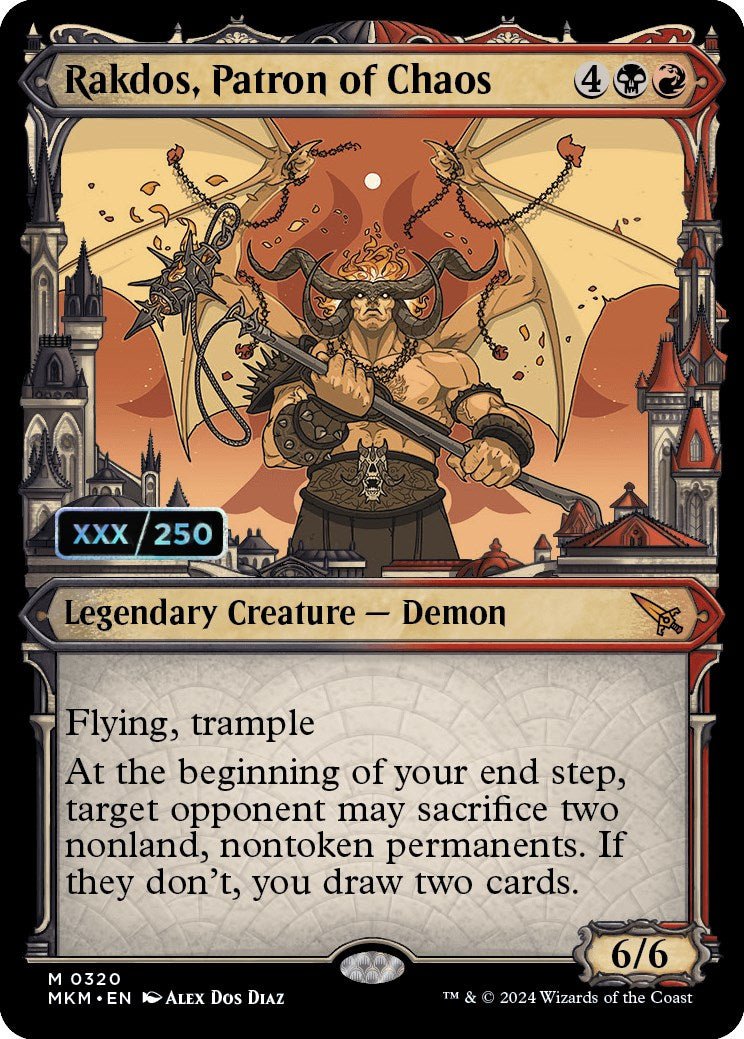 Rakdos, Patron of Chaos (Serialized) [Murders at Karlov Manor] - Card Brawlers