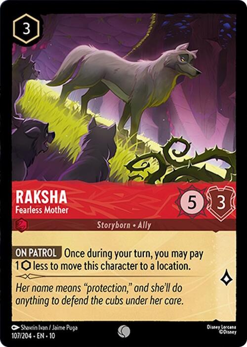 Raksha - Fearless Mother (107/204) [Whispers in the Well] - Card Brawlers