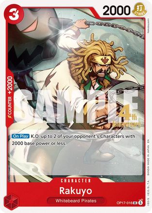 Rakuyo (OP17-016) - The World's Strongest Warriors Release Event Cards - Card Brawlers