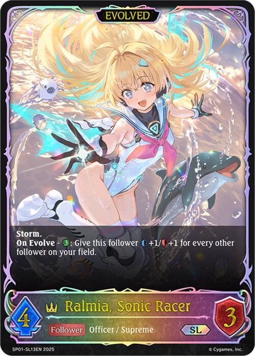Ralmia, Sonic Racer (Evolved) (SL) (SP01 - SL13EN) [Seaside Memories] - Card Brawlers