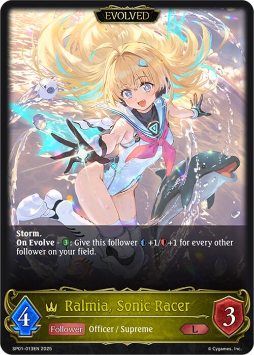 Ralmia, Sonic Racer (Evolved) (SP01 - 013EN) [Seaside Memories] - Card Brawlers
